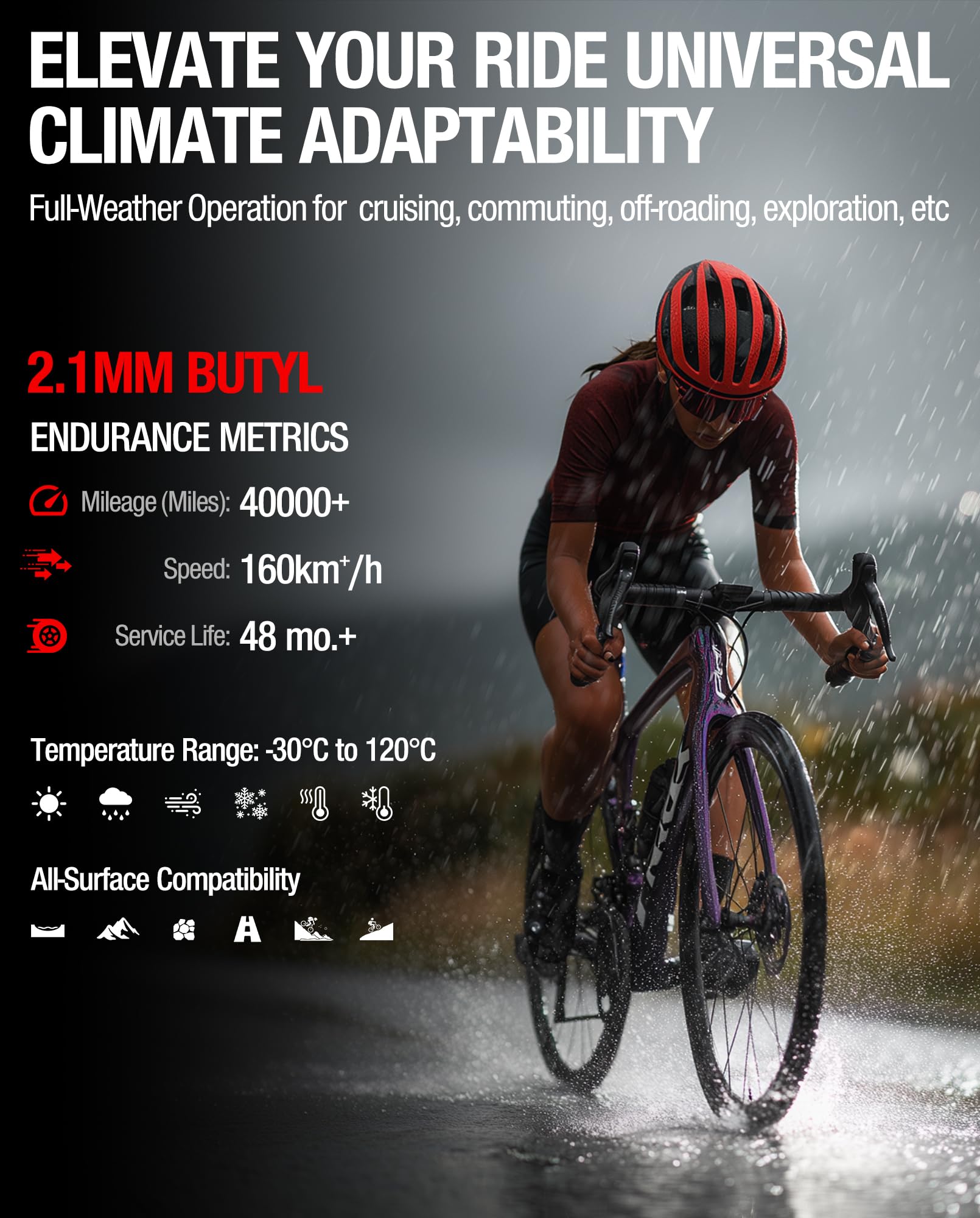 Camera d'aria per bici da 700 x 23-25c, 700 x 28-32c, 700 x 35-43c, 28 pollici, 2 mm di spessore con valvola Presta da 48 mm, tubi in gomma butilica per bici da strada e gravel, confezione da 2