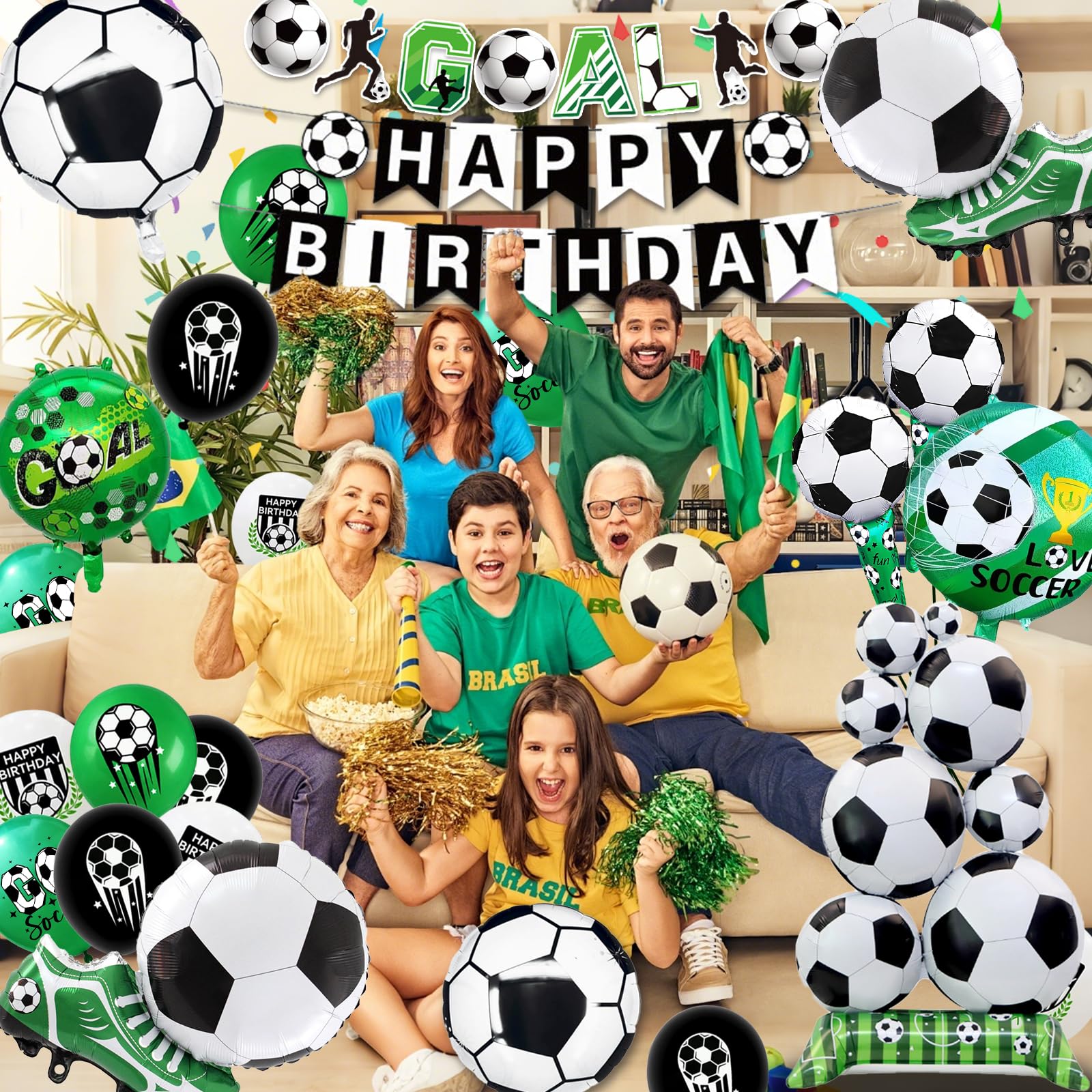 2026 nouveau Anniversaire Foot, Decoration Anniversaire Garcon 7 Ans, Ballons Football Debout, Ballon Anniversaire Foot, Decoration Anniversaire Football, Déco Gâteau Age (Party Deco 7 Ans Garcon) - 5