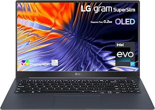 LG gram 2023 SuperSlim 15Z90RT 15 inch ultra-lightweight OLED laptop, intel i7-1360P, 16GB RAM, 2TB SSD, Dolby ATMOS, Windows 11 (Neptune Blue)