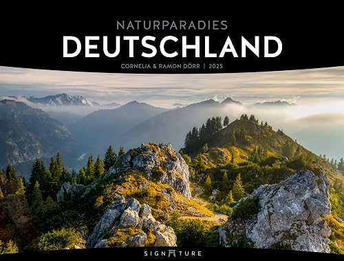 Naturparadies Deutschland - Signature Kalender 2025 - Hochwertiger Deutschland-Kalender im großen Querformat (66x50 cm) - Landschaftskalender