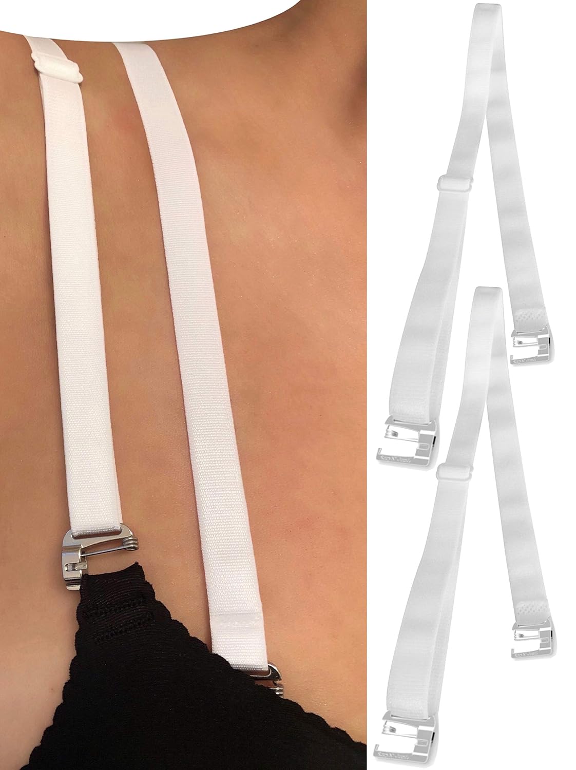 Buy No Sew, No Slip Replacement Bra Straps (White), Ultra Support, by PIN STRAPS at Amazon.in