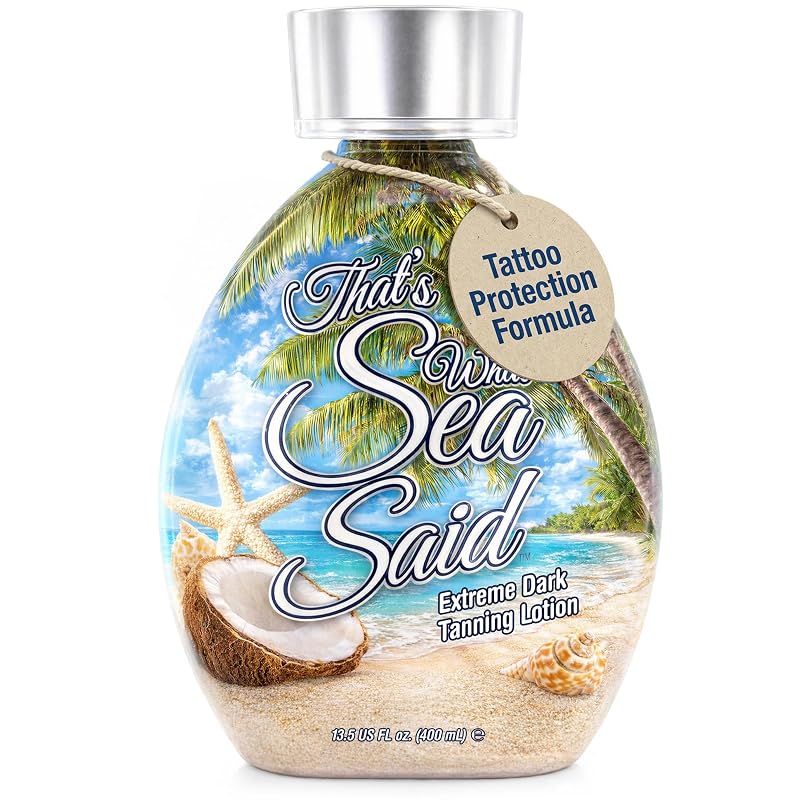 Loção aceleradora para bronzeamento DARK TANS EXCLUSIVE That's What Sea Said, 398 mL, sem bronzeador