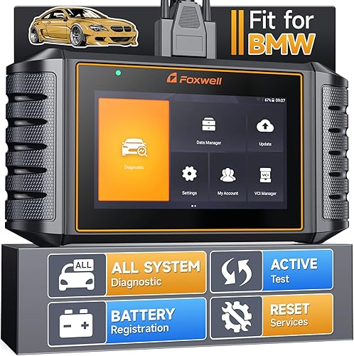 FOXWELL NT710 Herramienta de escaneo apta para BMW, herramienta de diagnóstico de sistema completo con control bidireccional, todos los servicios de