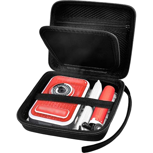 Kid Toy Camera Case for VTech Kidizoom Creator Cam Video Camera, Hard Travel Carrying Storage with Accessories Pocket - Black