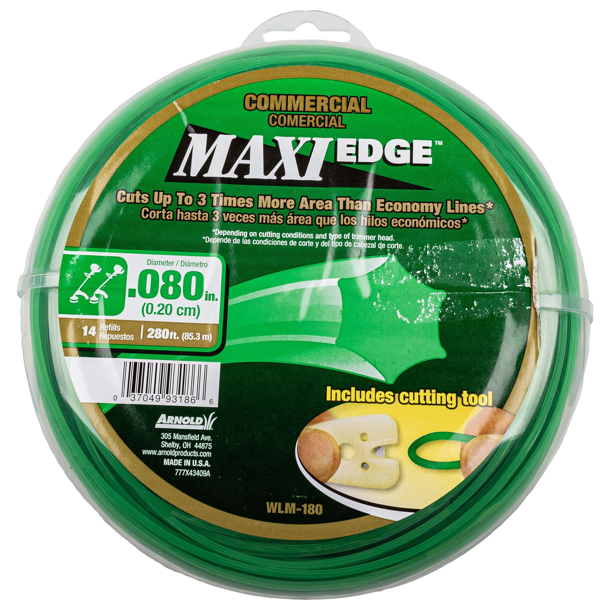 CUB Cadet WLM-180 280 Feet of .080" Maxi Edge Commercial Trimmer Line for Shaft String Trimmers