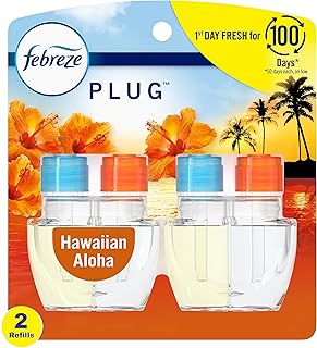 Febreze NOTICEables Plug In Air Freshener Refill, Odor Eliminator, Hawaiian Aloha, 52 mL- Packaging May Vary
