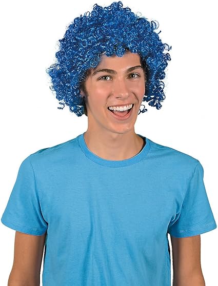 blue wig afro