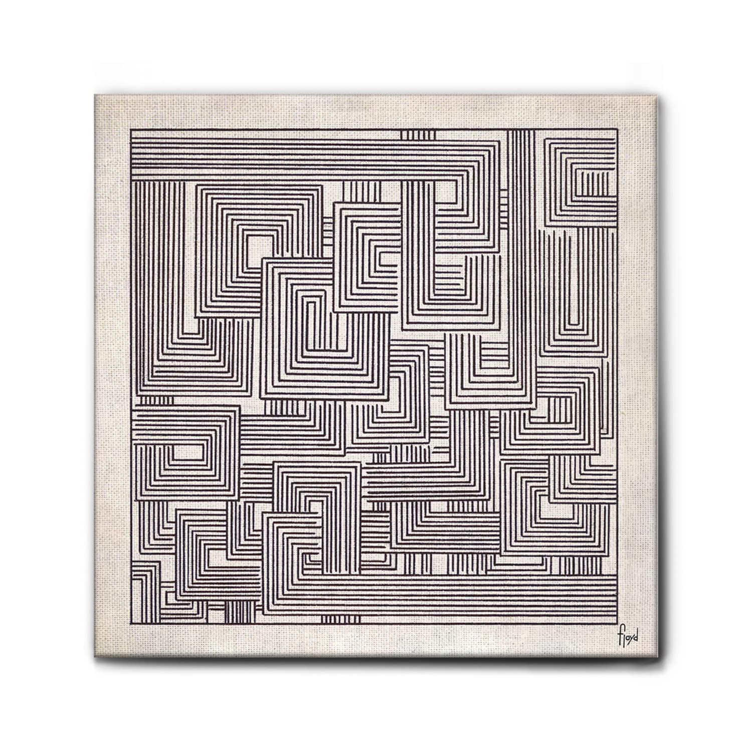 Giallobus - Quadro - Fiorindo Magnapane - Spremuta di nero - Tela Canvas Telaio Premium Alto Spessore - 70x70 - Pronto da appendere - Quadri moderni per la casa