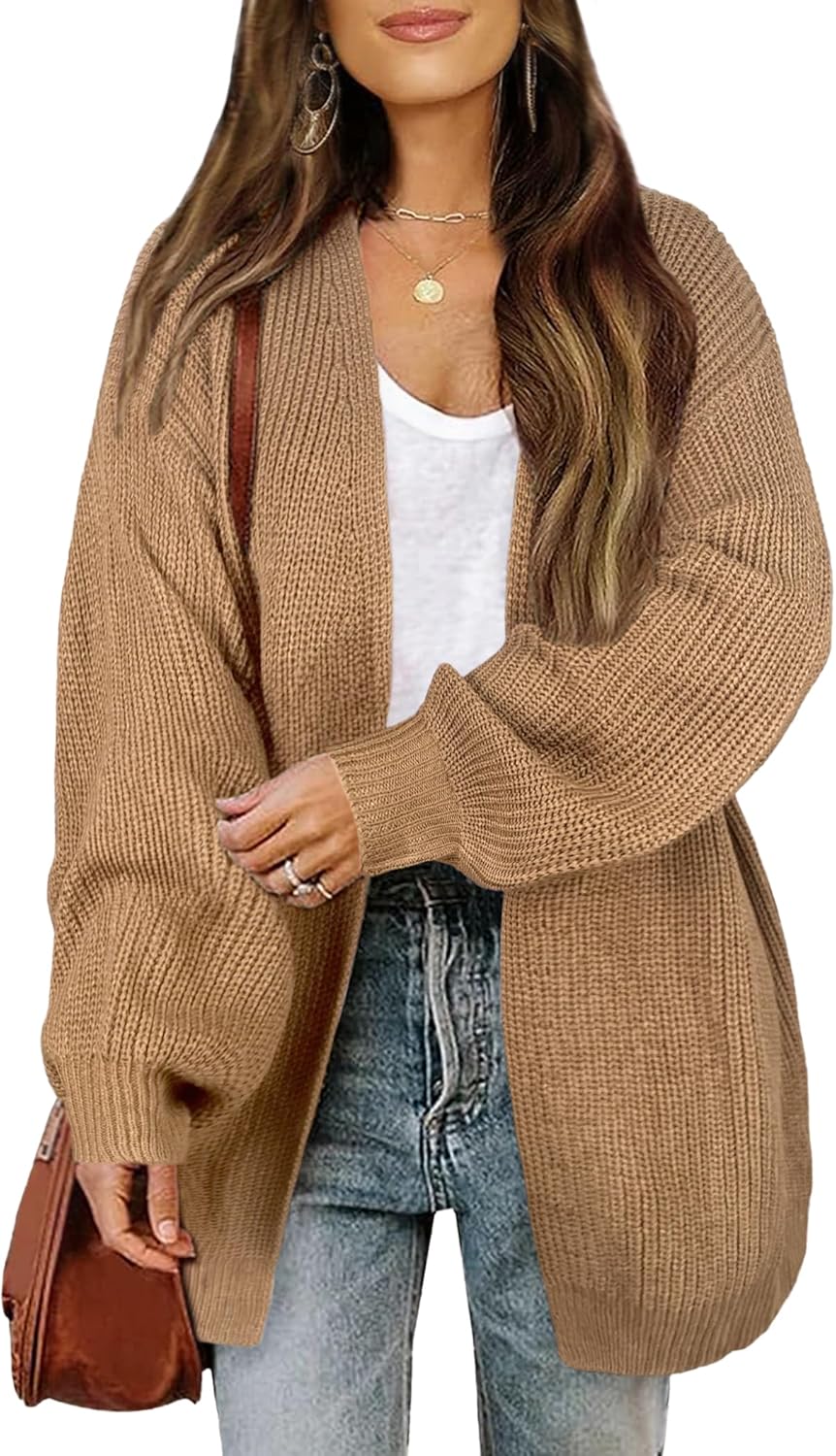 Womens Oversized Cute Cardigans Winter 2026 Ladies Trendy Cozy Knit Sweater Cardigans