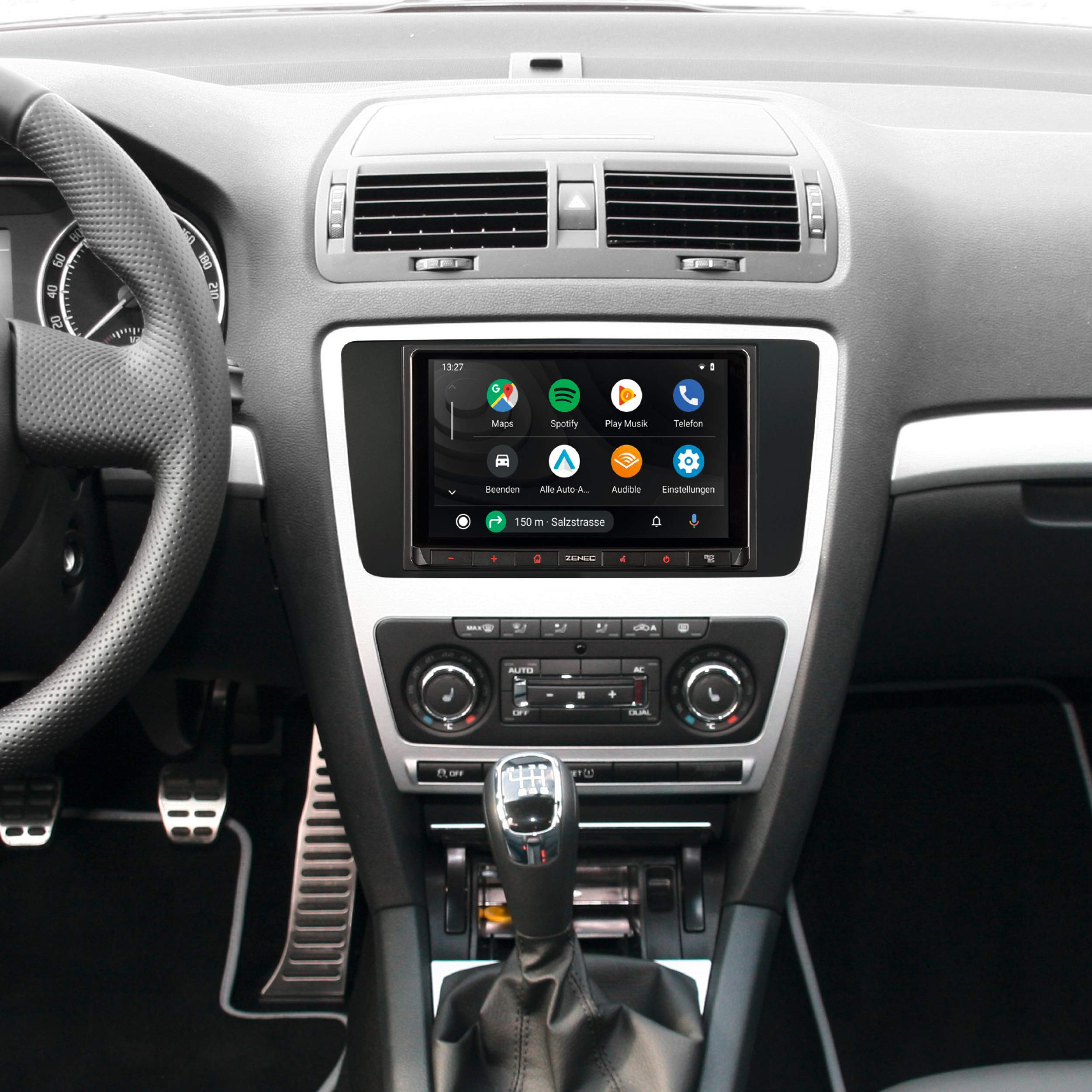 ZENEC Z-N528: radio samochodowe 2-DIN, system multimedialny z ekranem dotykowym 17,1 cm/6,75", DAB+, Bluetooth, USB, centrum multimedialne z Apple CarPlay i Google Android Auto