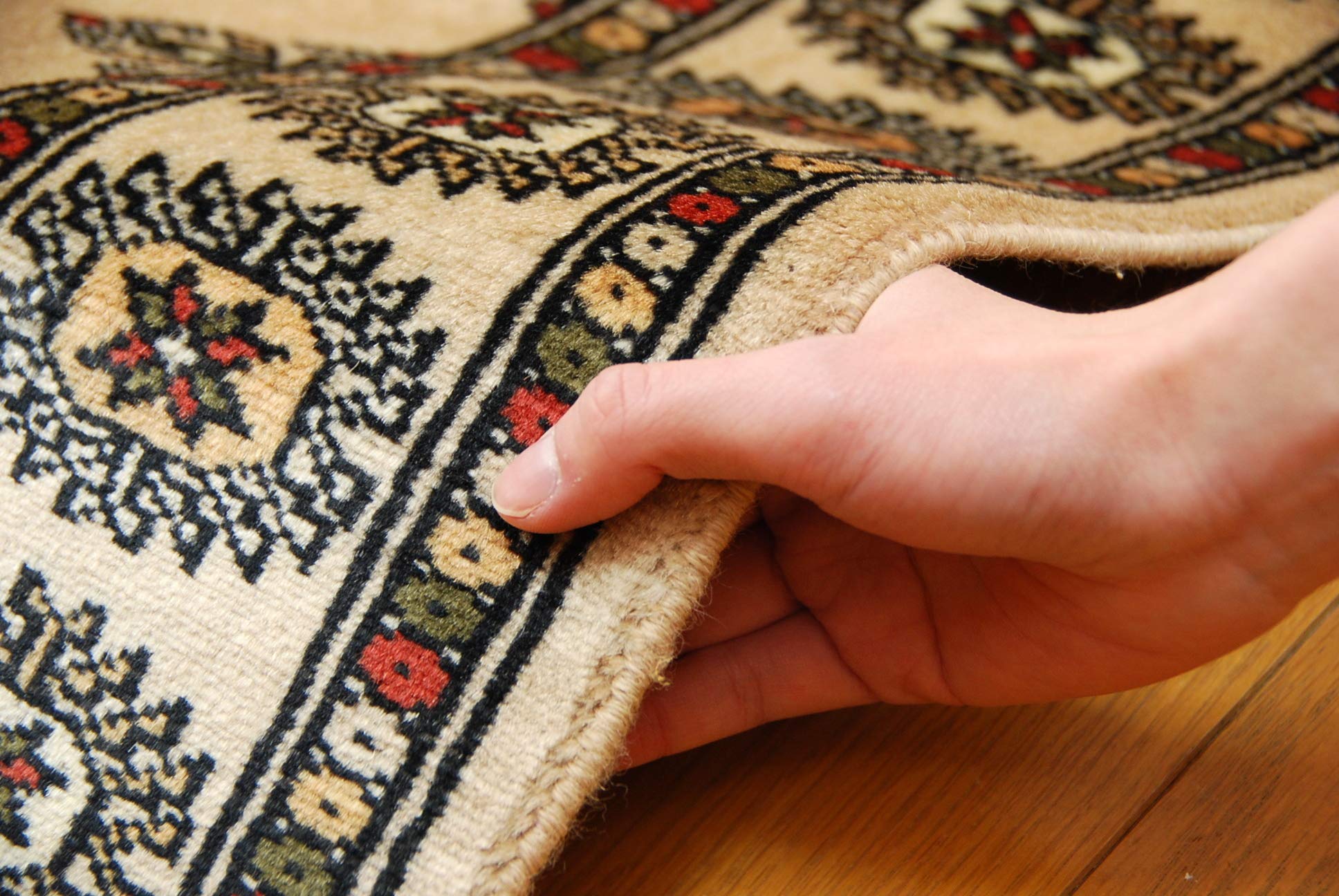 パキスタン段通 ラグ 149 ×99 手織り ウール100％ 手織り ウール100% 「パキスタン緞通 ジャルダ」 | Happy Rug Market