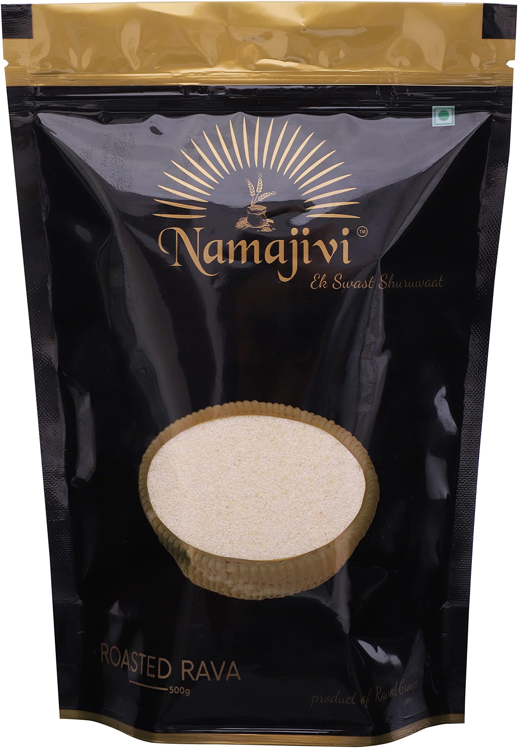 Namajivi Roasted Rava | sooji | suji | 500 grm Pack of 3