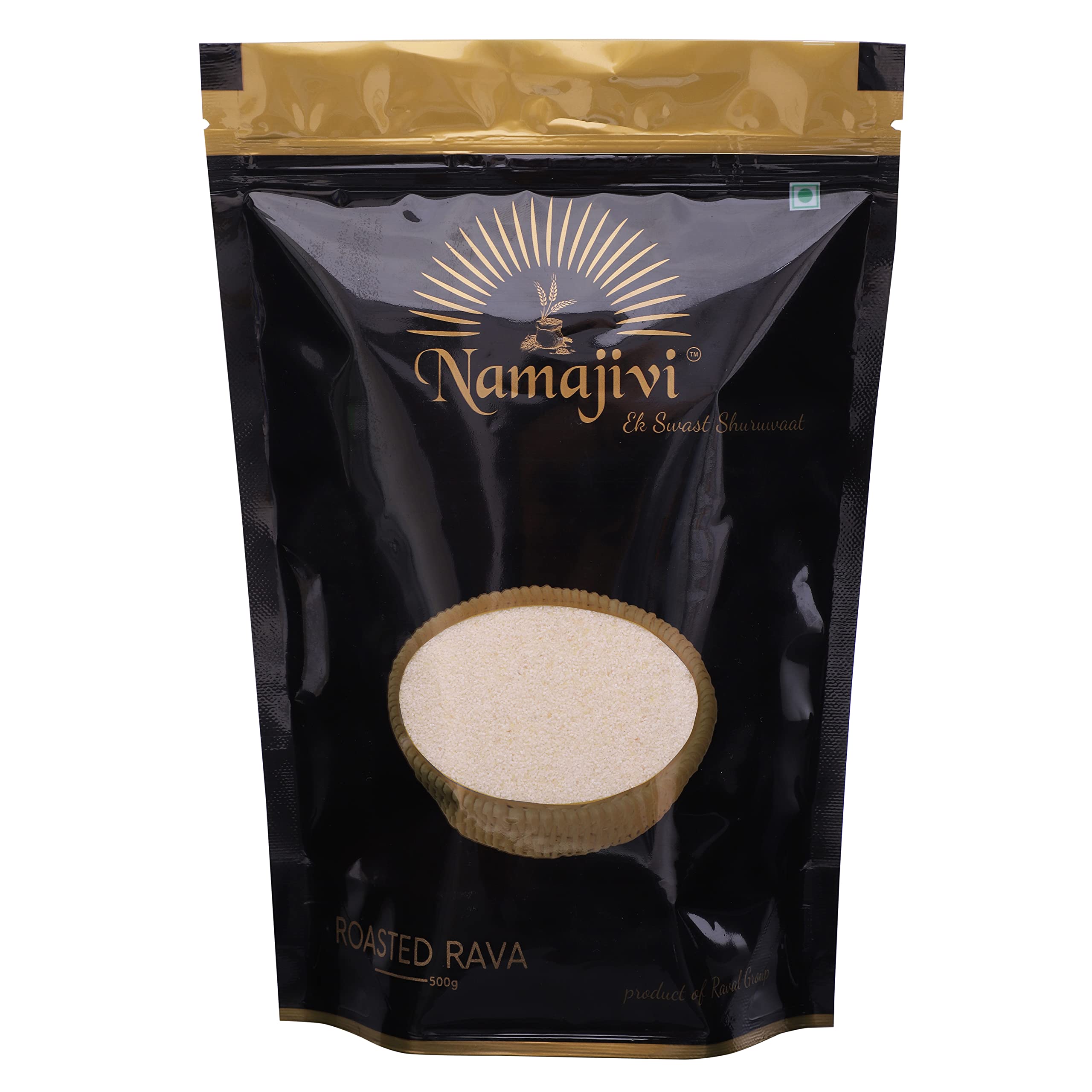 Namajivi Roasted Rava | sooji | suji | 500 grm Pack of 3