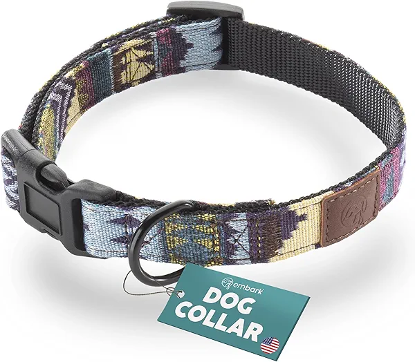 Embark Urban Dog Collar – Stylish & Durable Nylon Dog Collar, Medium Sized Dog with Strong Buckles. Adjustable for Medium Dog