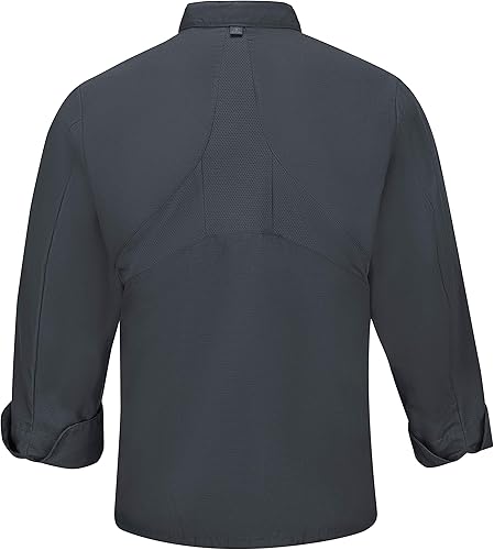 Miniatura 5 de Red Kap Abrigo de chef de manga larga con diez botones para hombre con Mimix y Oilblok