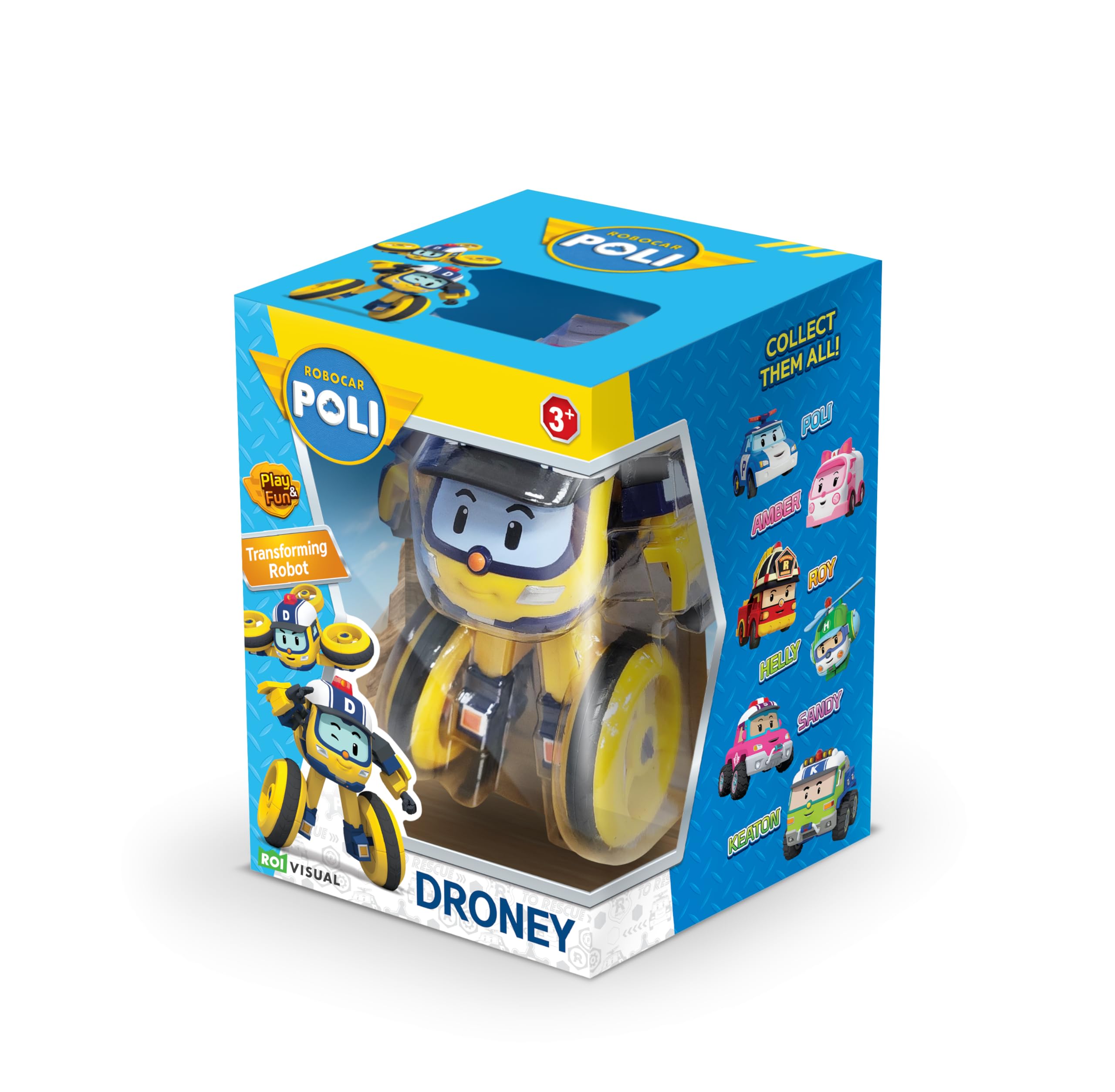 Silverlit – Robocar Poli – Drooney – Figura Veicolo trasformabile 2 in 1 – Robot articolato – 10 cm – dai 3 Anni
