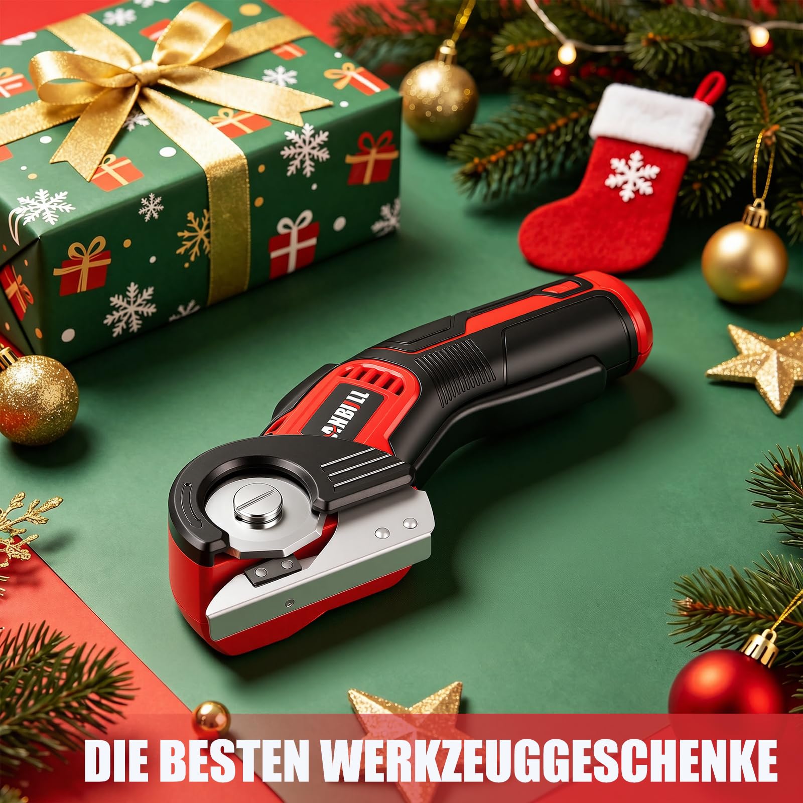 Anbull Kartonschneider Elektrische Schere 4V Kabellose Rollschneider Akku, Elektrische Stoffschere für Stoffe & Nähen, USB aufladbar, für Leder, Karton, Kunststoff, leicht, sicher, DIY