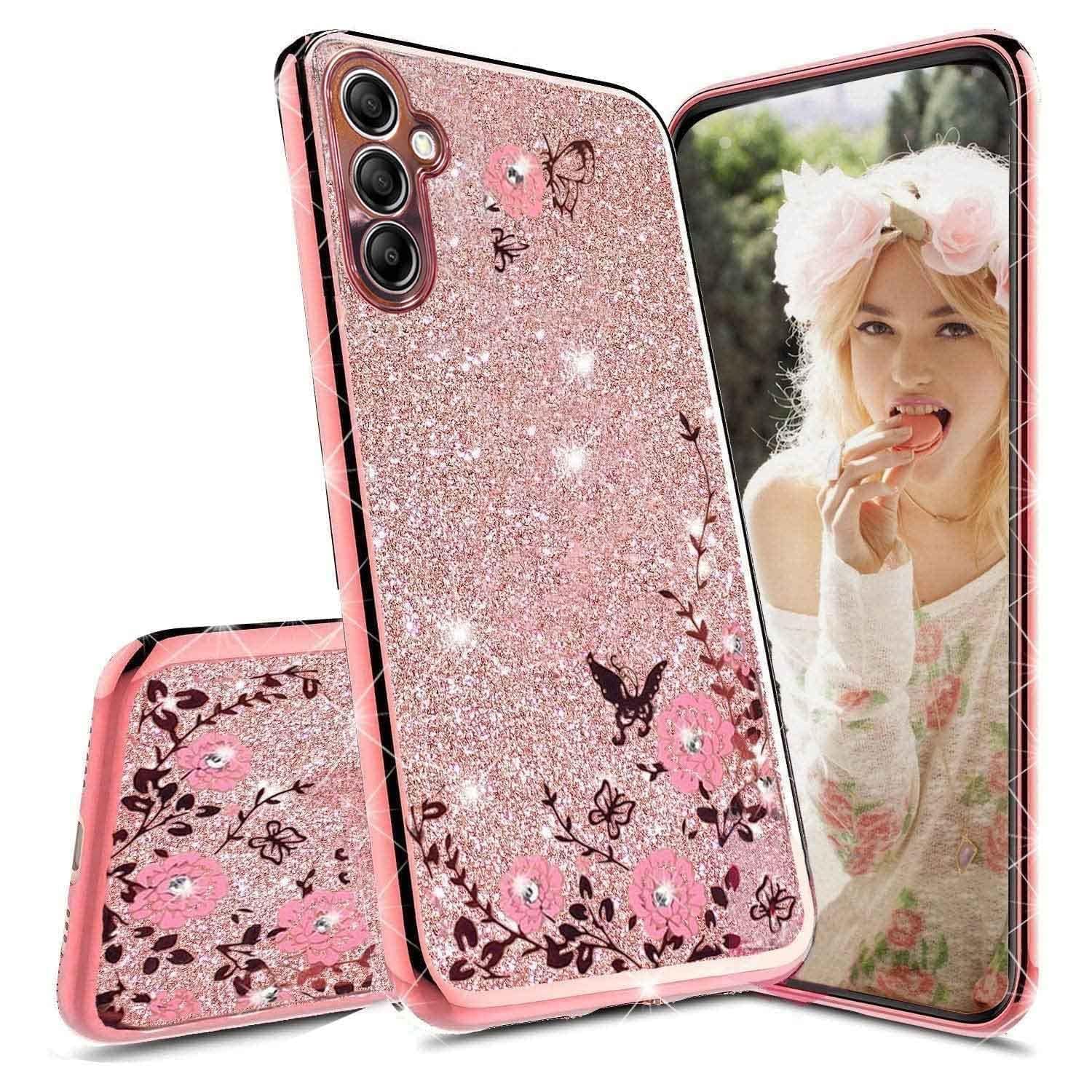 KC Back Cover for Samsung Galaxy A55 5G - Crystals Side Glitter Auora Paper Bling Side 2 in 1 Soft Silicone Transparent Camera Protection Case (Rose Gold Pink) (B0D31V37JQ) Amazon Price History, Amazon Price Tracker