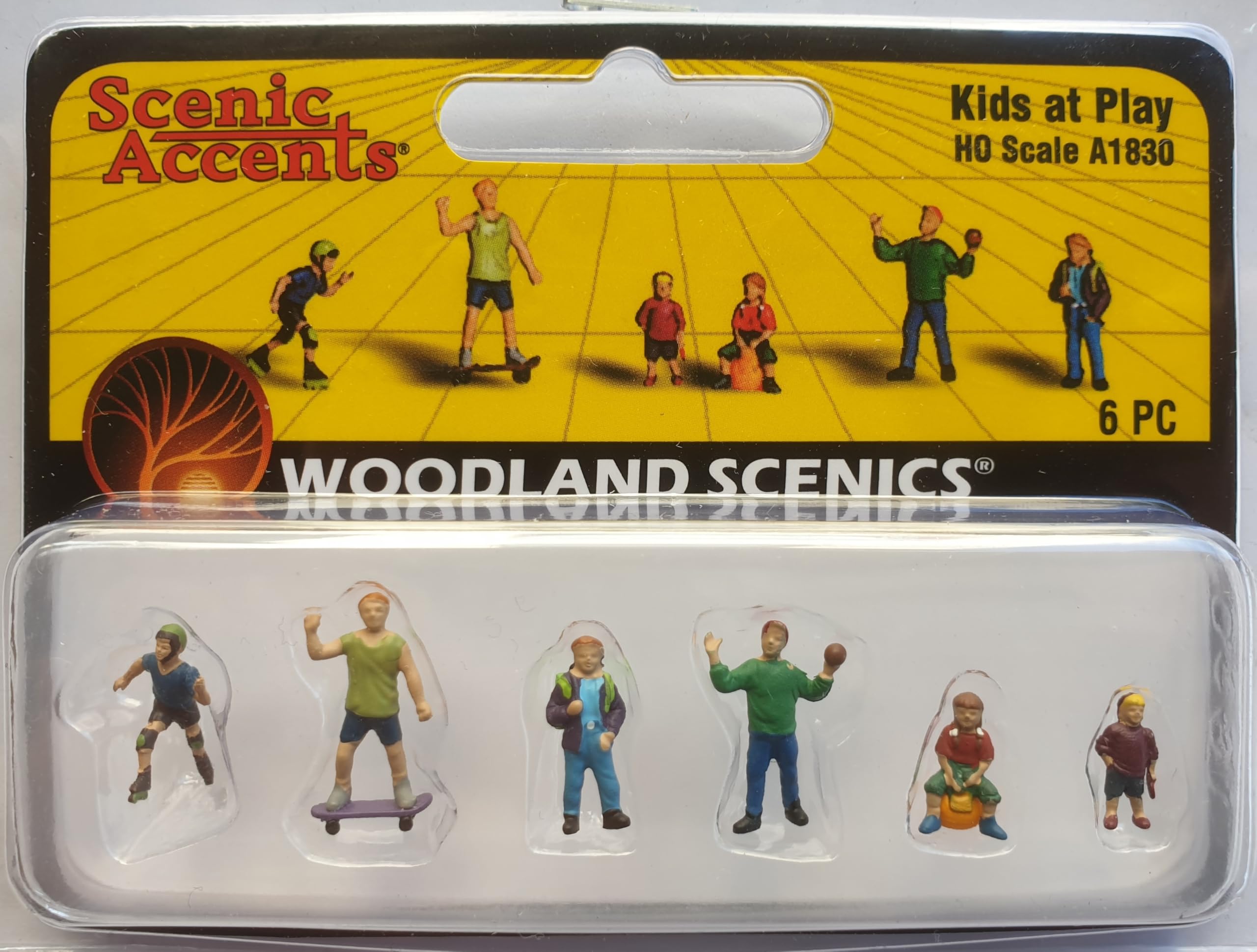 Woodland Scenics A1830 Children's Playground Skateboard Figures Track H0 HO 1:87 Kids at Play