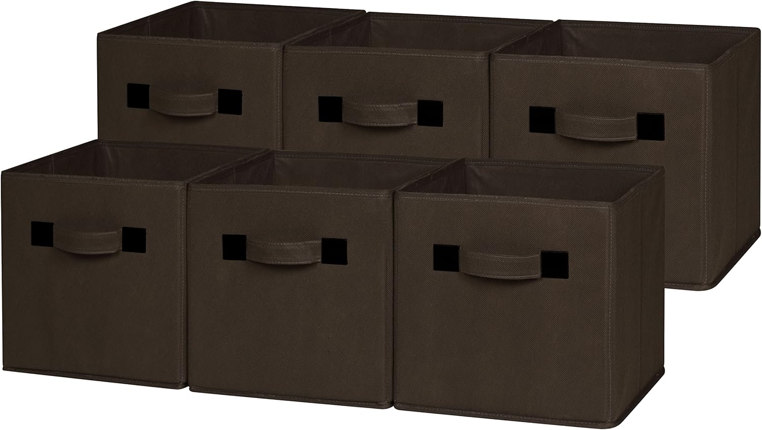 OneSpace Foldable Cloth Storage Cube Set, 6 Pack, Chocolate