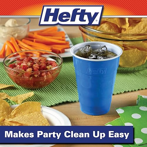 Miniatura 4 de Hefty Vasos de fiesta azul marino de 18 onzas, 120 unidades