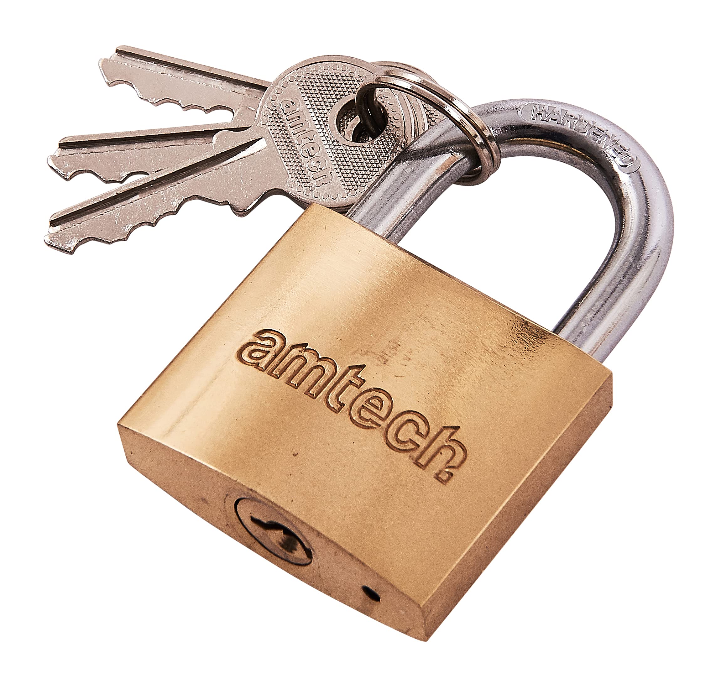 Amtech T1200C 38mm Solid Brass Padlock, Small Padlock with Keys for Luggage, Lockers, Toolboxes, Cupboards or Sports Bags