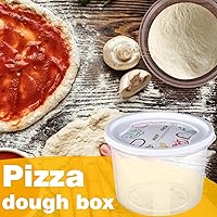 Vista 5 de Caja de prueba de masa para pizza - Juego de 12 contenedores de prueba de masa apilables con tapa para masa de tamaño familiar