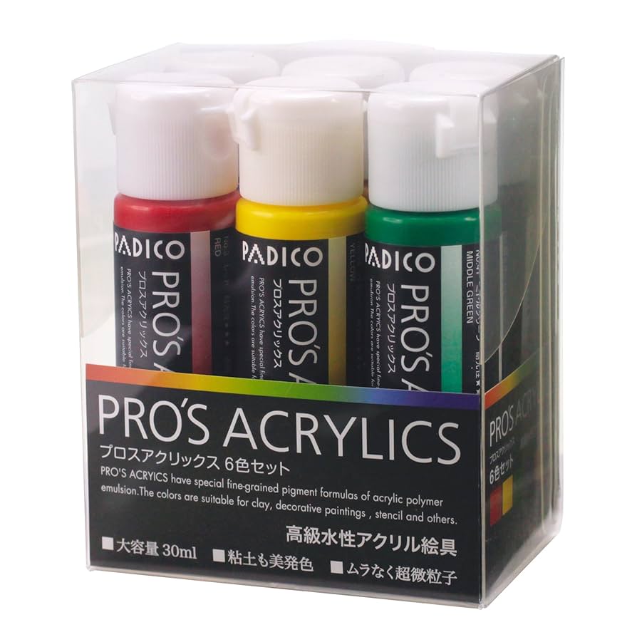 アクリル画　6号 Amazon | パジコ プロスアクリックス6色セット 202982 | 絵具 通販