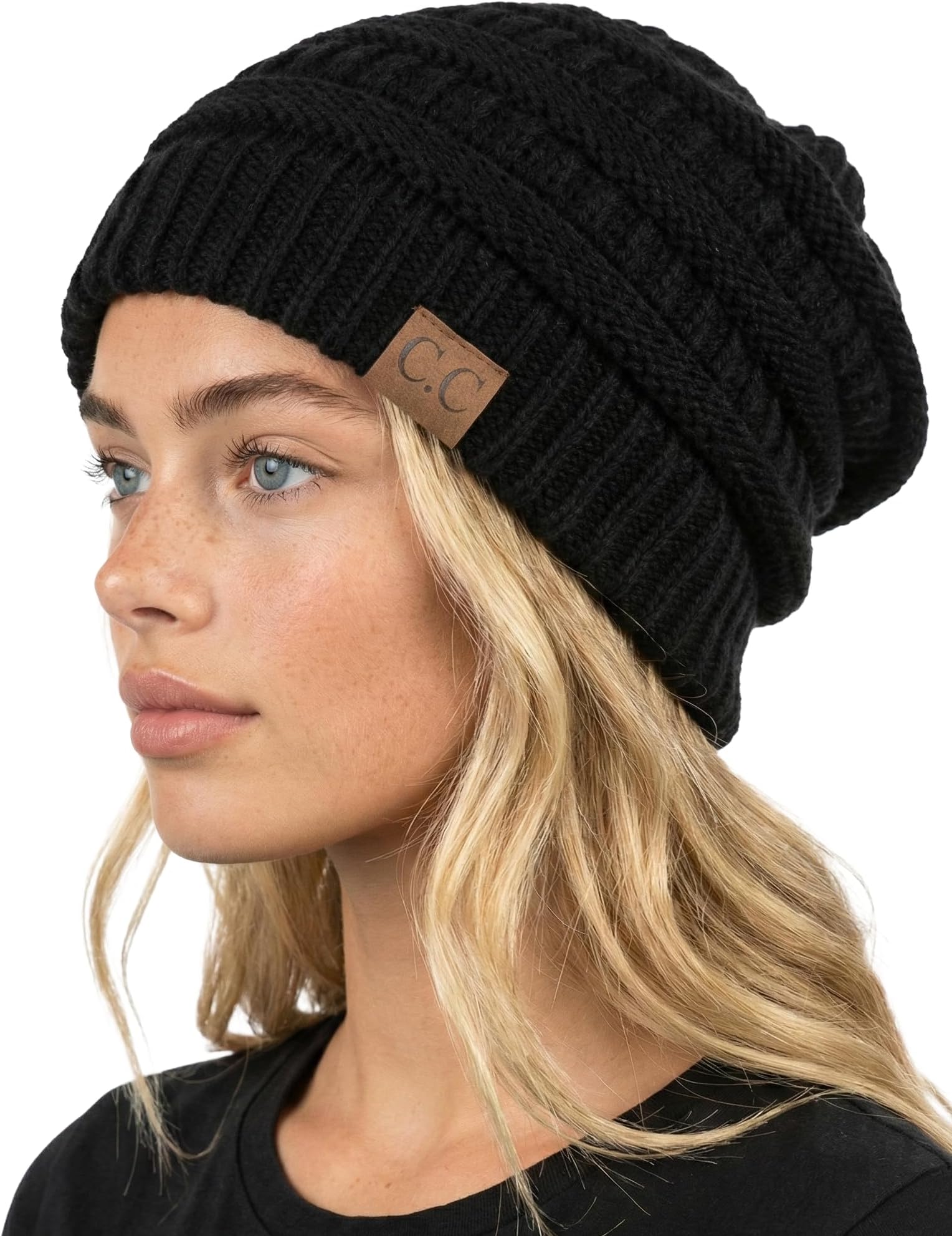 Skull Cap Beanie for Women - Womens Winter Hat Knit Slouch Style, Warm, Soft Unisex Cold Weather Mens Beanies