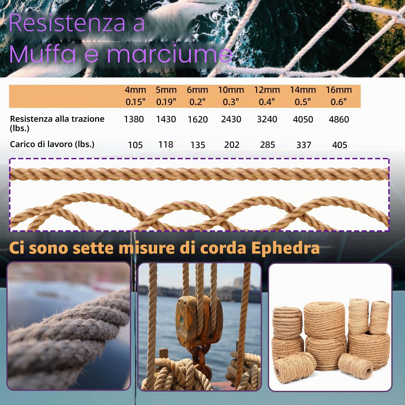 Swpeet Corda di iuta intrecciata in iuta naturale, 14 mmx164 m, lunga corda da imballaggio, giardinaggio, uncinetto, perfetto per artigianato, regalo, confezionamento, imballaggio