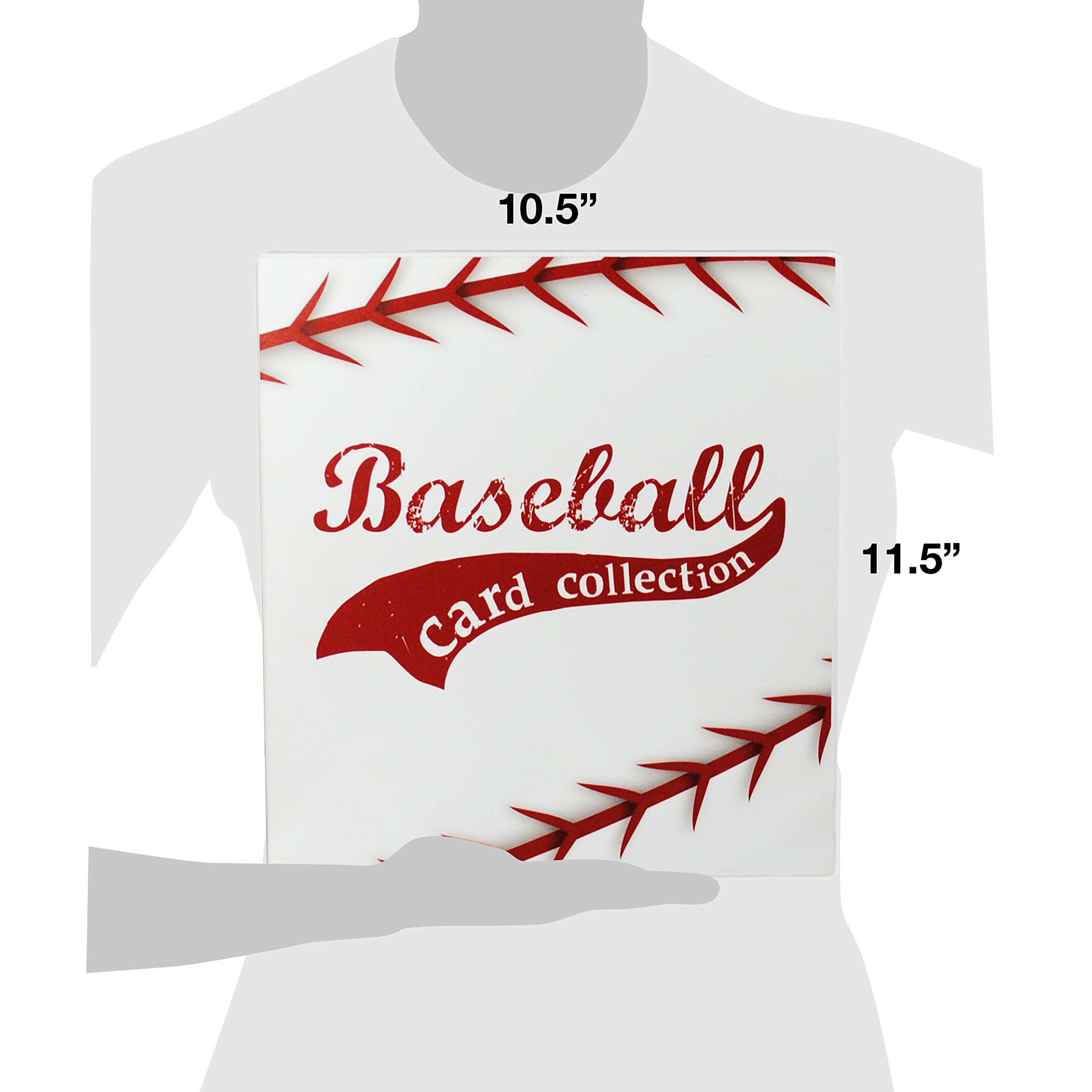 UniKeep Béisbol colección de tarjetas coleccionables – Capacidad para 180 tarjetas de tamaño estándar (2 por bolsillo) con páginas incluidas EnvyPak Platinum Series – Se pueden añadir páginas adicionales