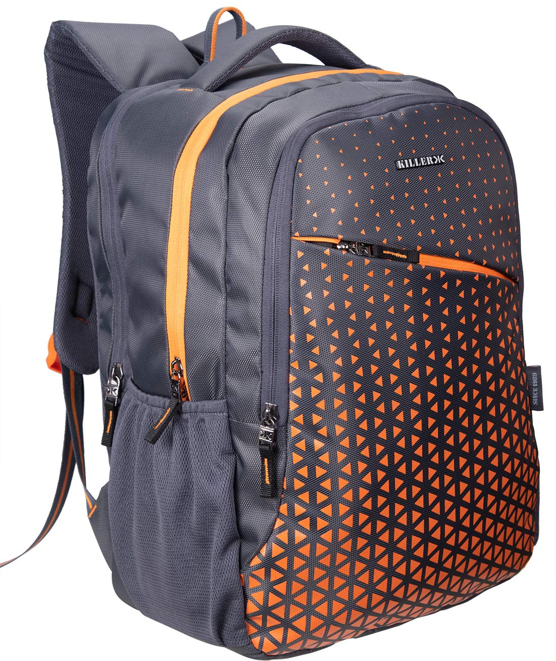 Glitters Polyester 37L Grey School Backpack Bag-image-49