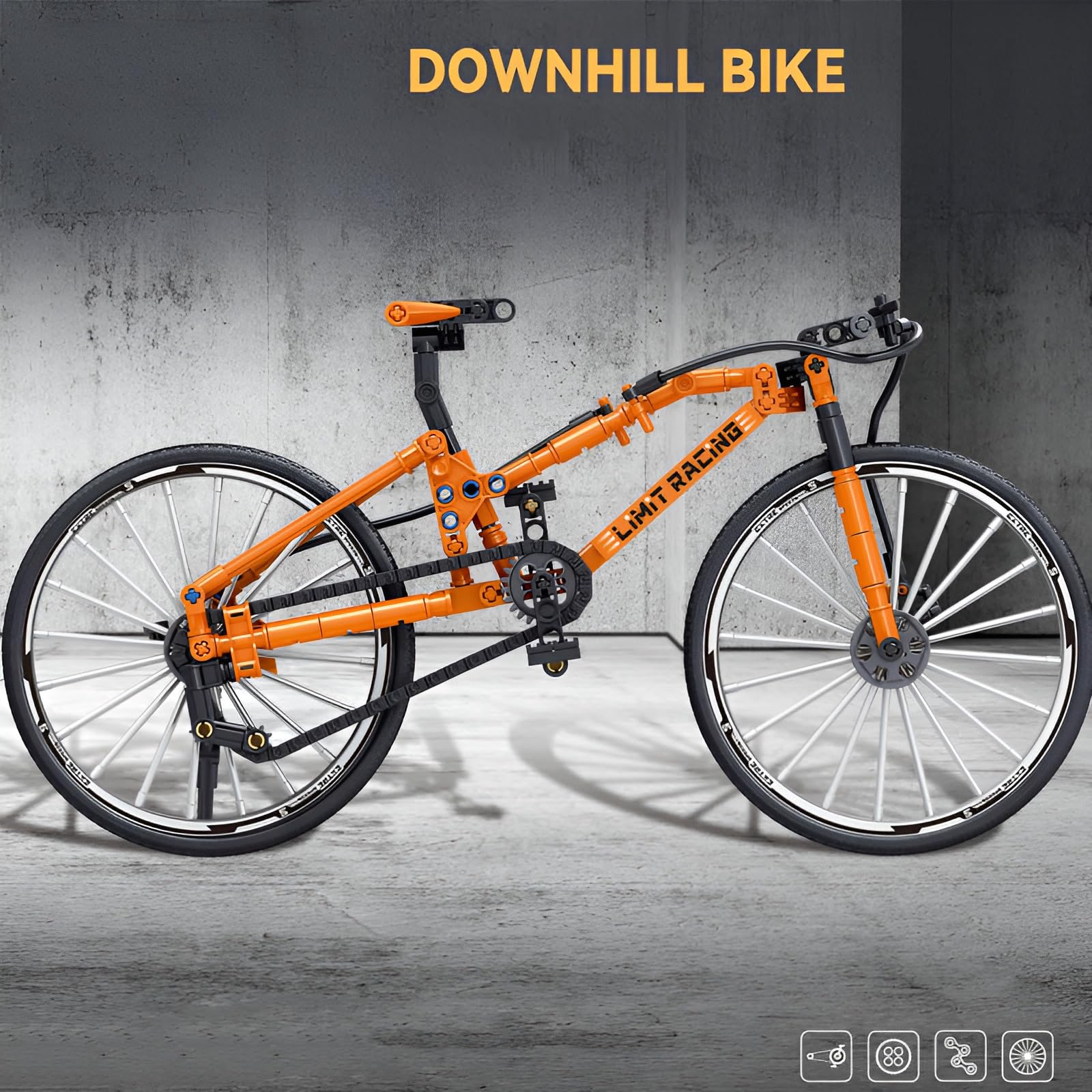 YILETKC Technik Bicycle Building Block Kits, 242 Pieces 1:6 DIY