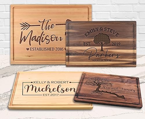 Tabla de cortar personalizada Mr and Mrs Regalo de boda para pareja, tabla de cortar arqueada personalizada, regalos de inauguración de la casa