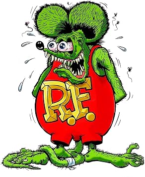 Vinyl Sticker Tall Rat Fink Premium Quality Decals Indoor/Outdoor Use for Car Bumper Vehicle Laptop Window & Any Surfaces