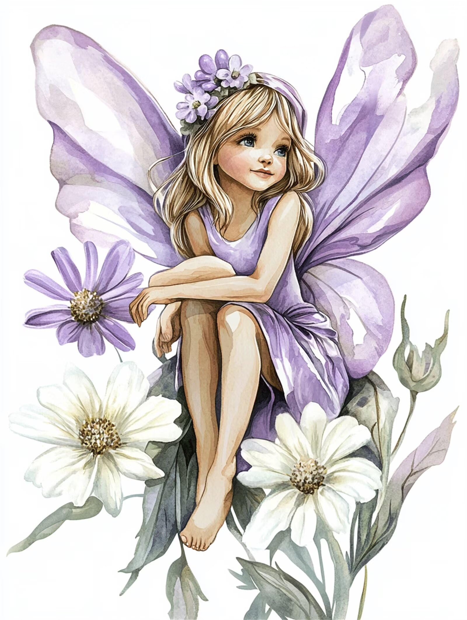 Dipingere con i Numeri per Adulti ragazza Paint by Numbers Kit fiore Fai da te Hobby Creativi Adulti,Dipingi con i Numeri con Pennelli e Acrilico Pigmento,Decor della Parete di Casa 50x70cm M-1079