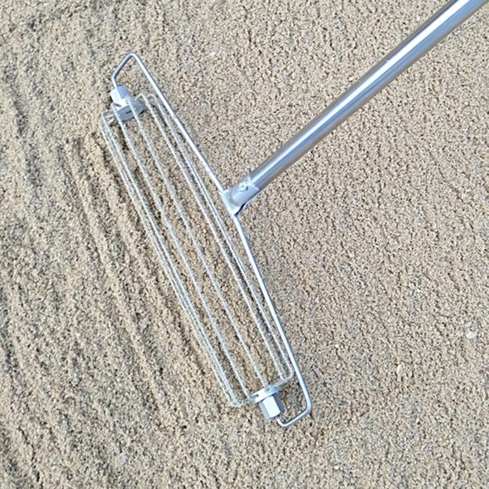 Sprzęt do czyszczenia golfa, grabie do piasku ze stali nierdzewnej, grabie piaskowe do ogrodu, krajobrazu i trawy plażowej