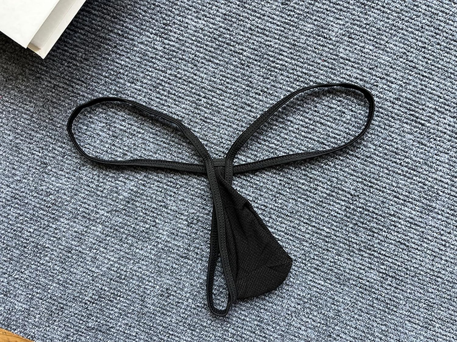 Faringoto Men's Sexy Underwear String Thong T-back Pouch Bulge G-string Bikini