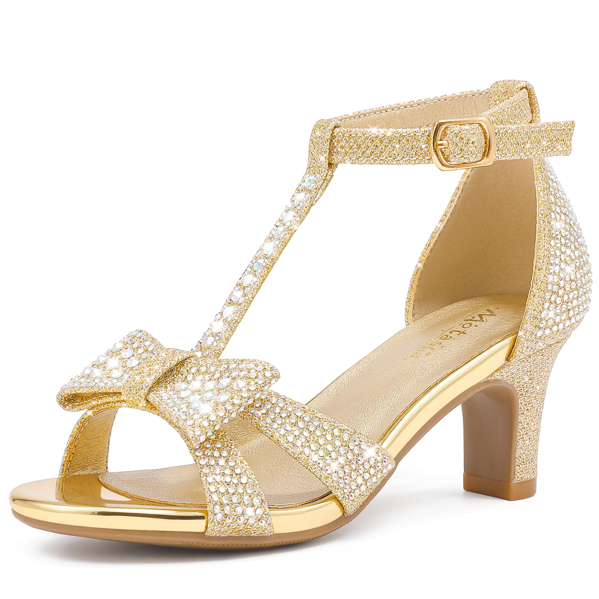 Motasha Girls Heels Sandals Girls Dress Shoes High Heel For Little Big Kids