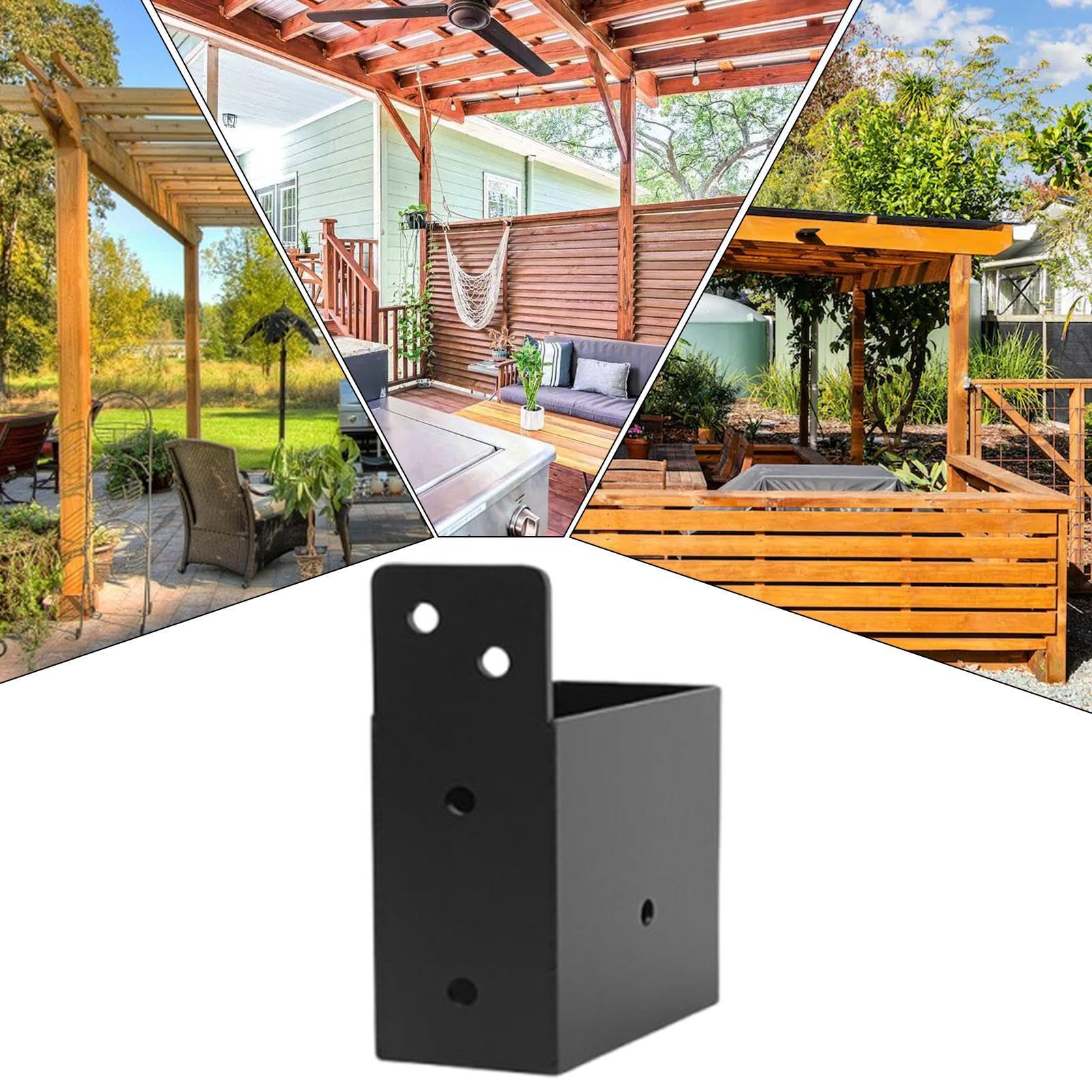 Kit de Soportes para Pérgola, 4 Soportes Elevadores Resistentes para Techo, Accesorios Jardín Garaje Exterior E Invernadero