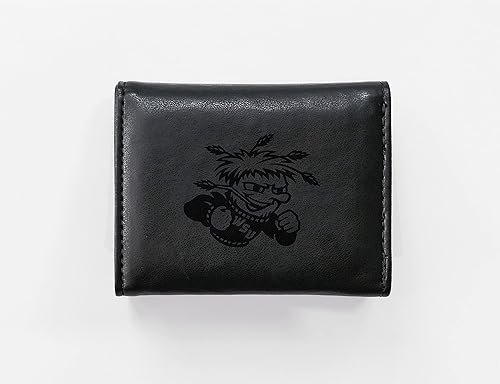 Vista 47 de Rico Industries NCAA - Cartera triple grabada con láser y tres pliegues grabada con láser, accesorio para hombre Negro