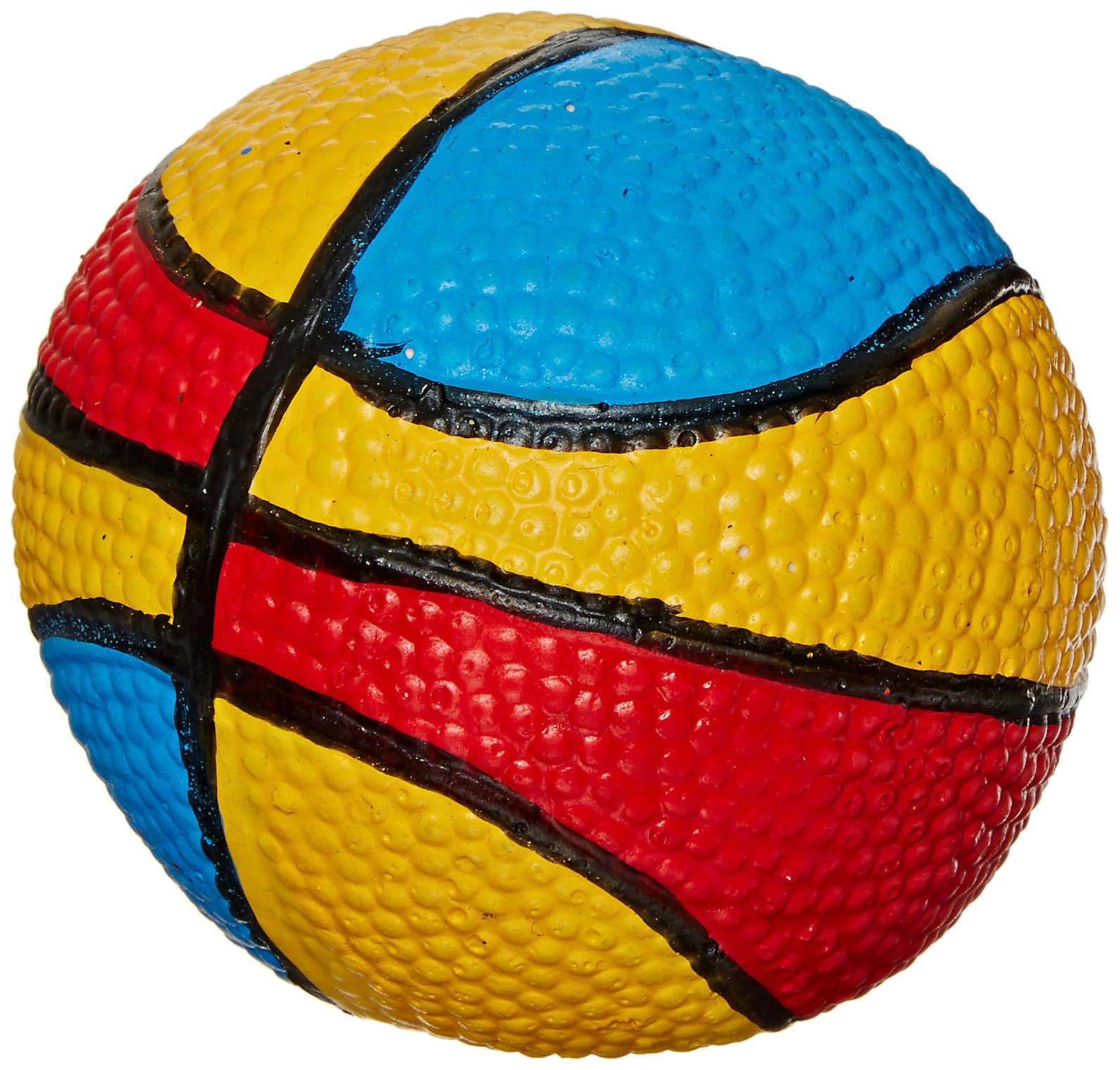 Latex Dog Toy 2 75-Inch Rainbow Basketball