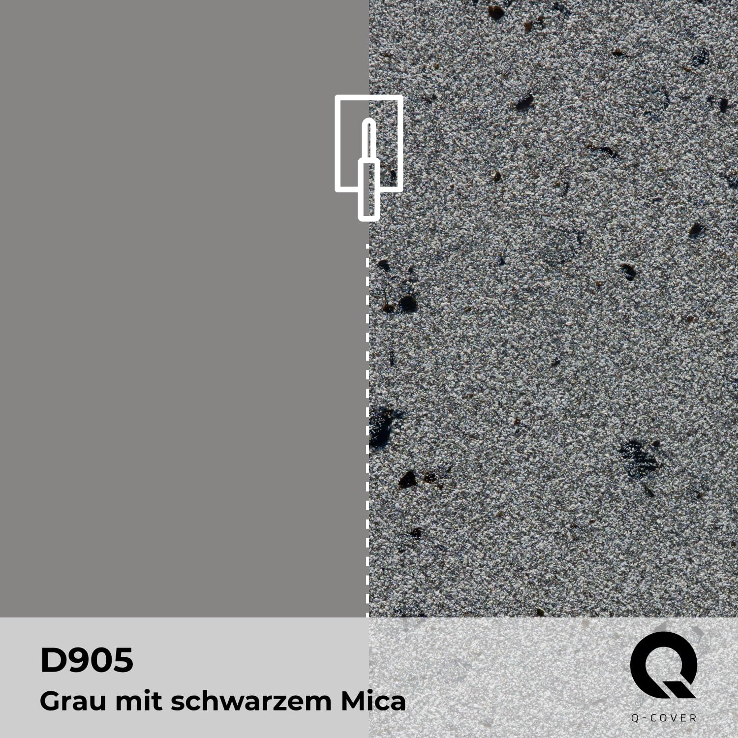 Quarzgrund für Dekorativer Putz mit Mica Grau D905 7,5KG | Acrylatdispersion Grundiermittel Innen & Außen für Wände und Decken Grundierung Schutz Mosaikputz ca. 0,3-0,4 KG/m2