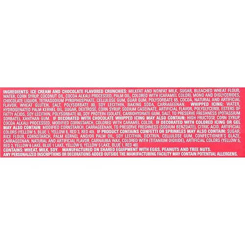 Miniatura 8 de Carvel Pastel redondo de confeti de helado, helado de chocolate y vainilla, crujientes de chocolate y glaseado batido, 54 onzas (congelado)