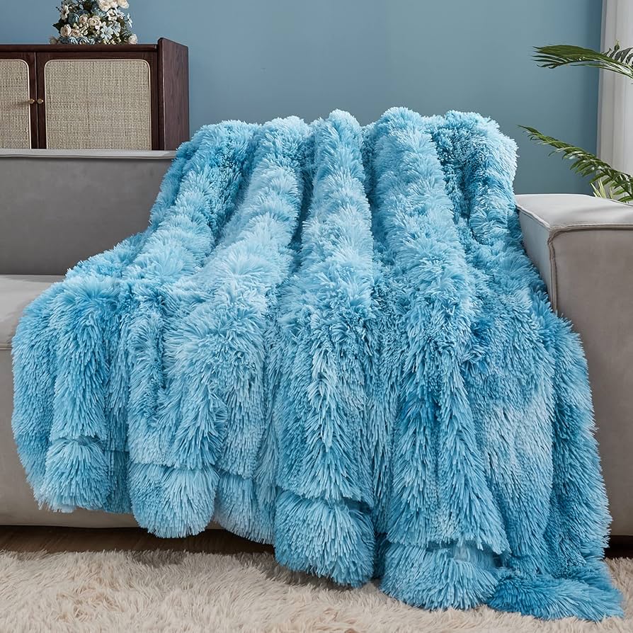 Amazon.com: GONAAP Fuzzy Faux Fur Throw Blanket Tie-dye