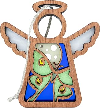 Luna Moth Ornament 3.5" H American Moon Moth Christmas Decor