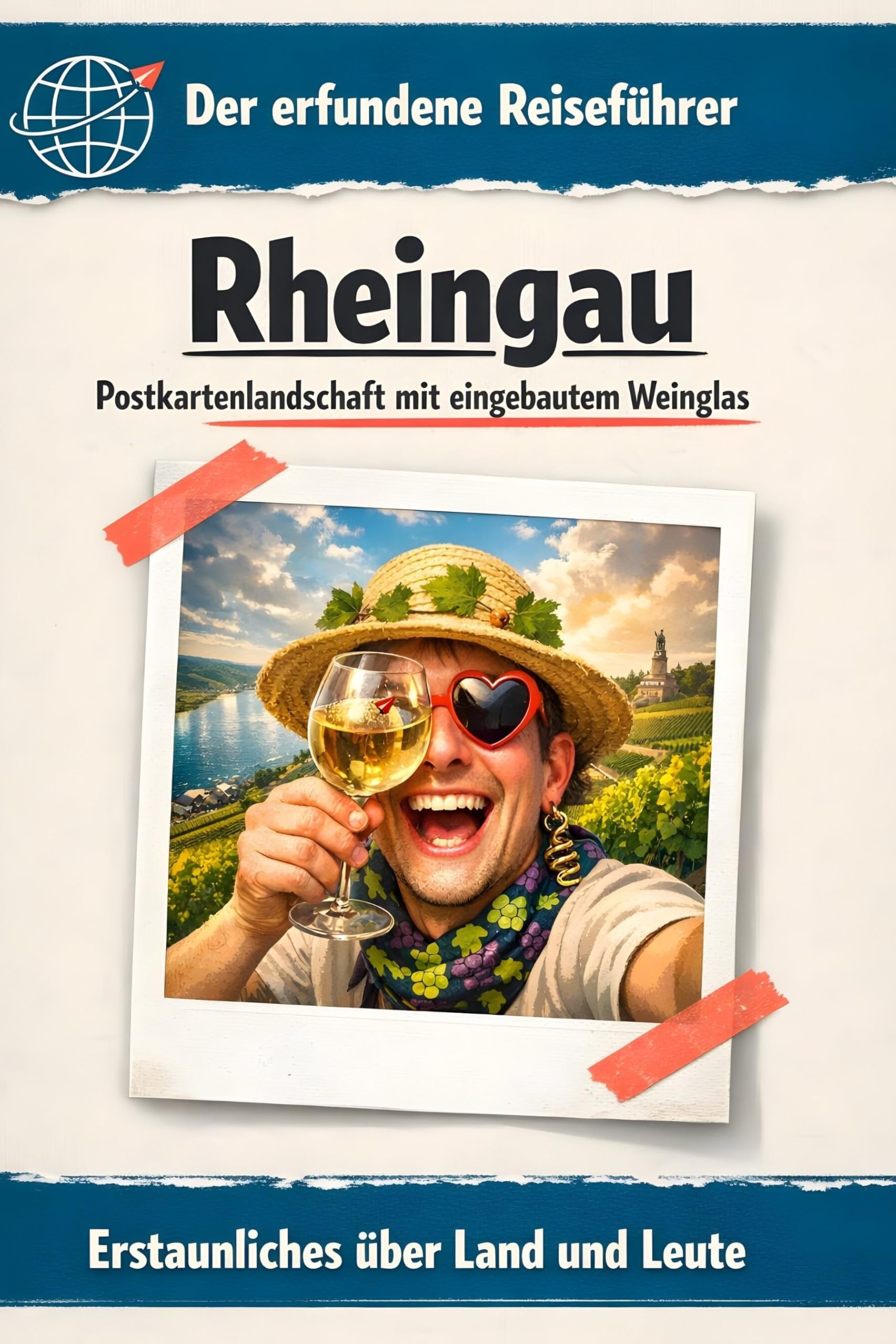 Rheingau: Postkartenlandschaft mit eingebautem Weinglas. Der erfundene Reiseführer