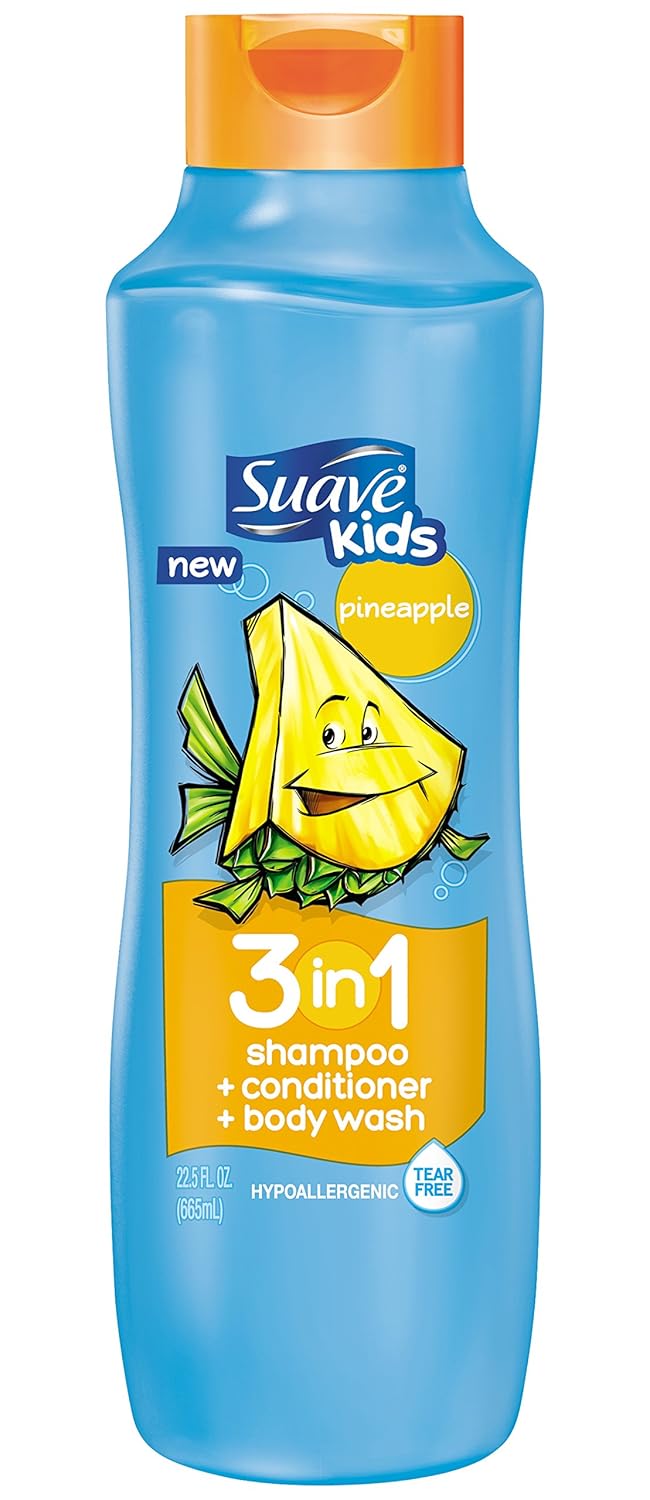 Buy Suave Kids 3 In 1 Shampoo Conditioner and Body Wash, Pineapple, 22.