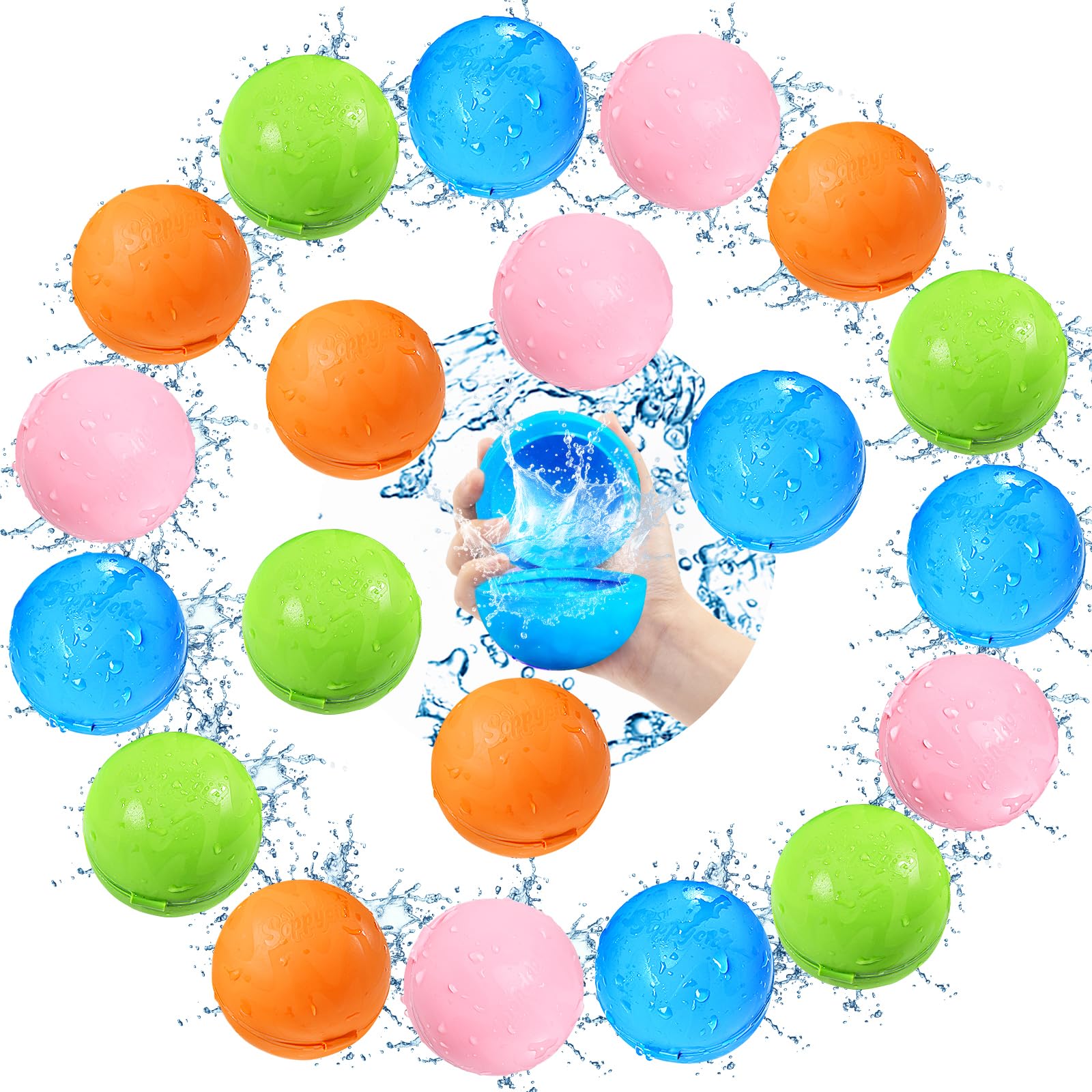 Summer Water Fight Toys MACABAKA Reusable Silicone Water Balloons ...