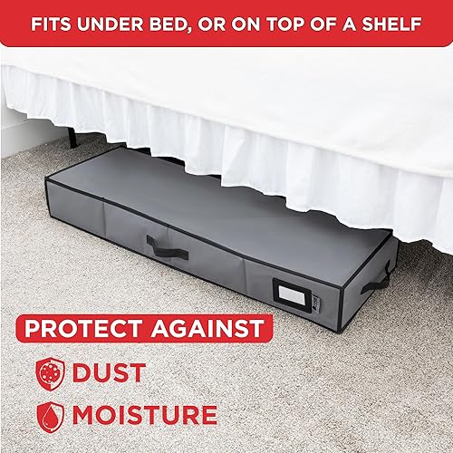 Miniatura 7 de HOLDN' STORAGE Contenedor de almacenamiento de papel de regalo de alta calidad, duradero 600D a prueba de desgarros, se adapta a 27 rollos de papel